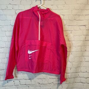 New Womens Nike Swoosh Pullover Running Windbreaker Size large